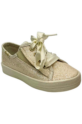 Keds Toddler's Girl Kickstart Celebrations Sneaker Ivory Sparkle