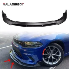 Front Bumper Splitter Spoiler Lip For Dodge Charger 15-23 SRT GT R/T Matte Black
