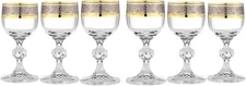 Crystalex Bohemia 40149/050/QP249 1.75 oz, Claudia Exclusive, Cherry, Set of 6