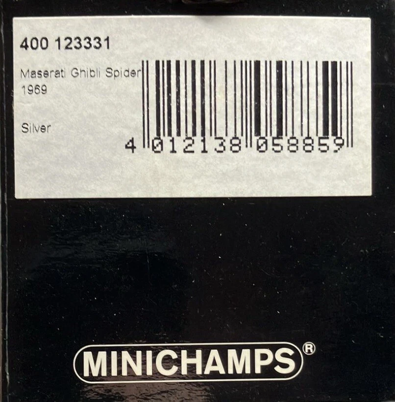 Minichamps 1/43 Maserati Ghibli Spider 1969 Silver 400123331 - Image 4 of 4