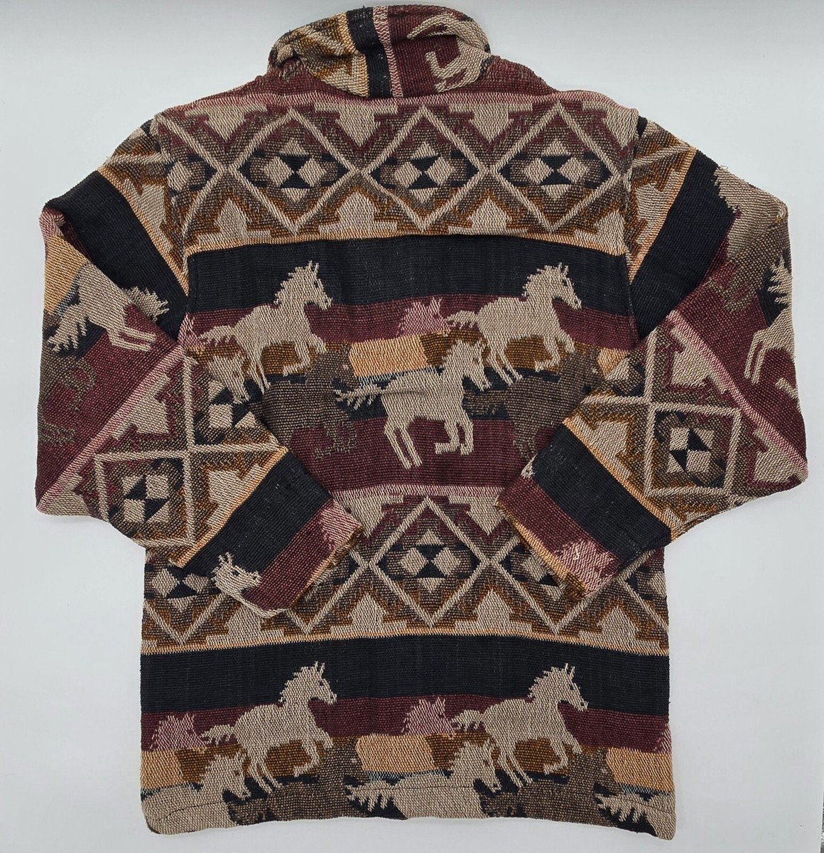 Rare 90s 'Katch Me West' Retro Horse Print Chore Jacket - Vintage