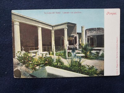 Casa Dei Vettii Exterior Pompei Italy Ruins Garden Postcard UDB 1899!