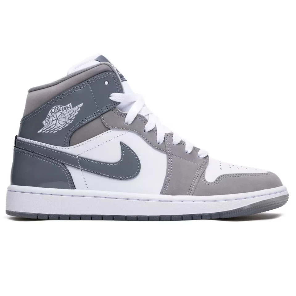 Nike Air Jordan 1 Mid SE Blanco Medio Gris Fresco Zapatos HF3216-100 Hombres Talla Foto 2 de 4