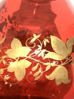  Bohemian Cranberry Gilt Decorated Glass Vase — photo 9