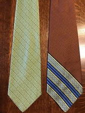 Vintage Lot of 2 Polyester Ties 4.5" Wide Wemlon Wembley
