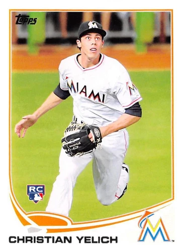 2013 Topps Update #US290 Christian Yelich RC Rookie Miami Marlins Baseball Card