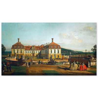Bernardo Bellotto Canaletto, Das kaiserliche Lustschloss Schloßhof Ehrenhofseite
