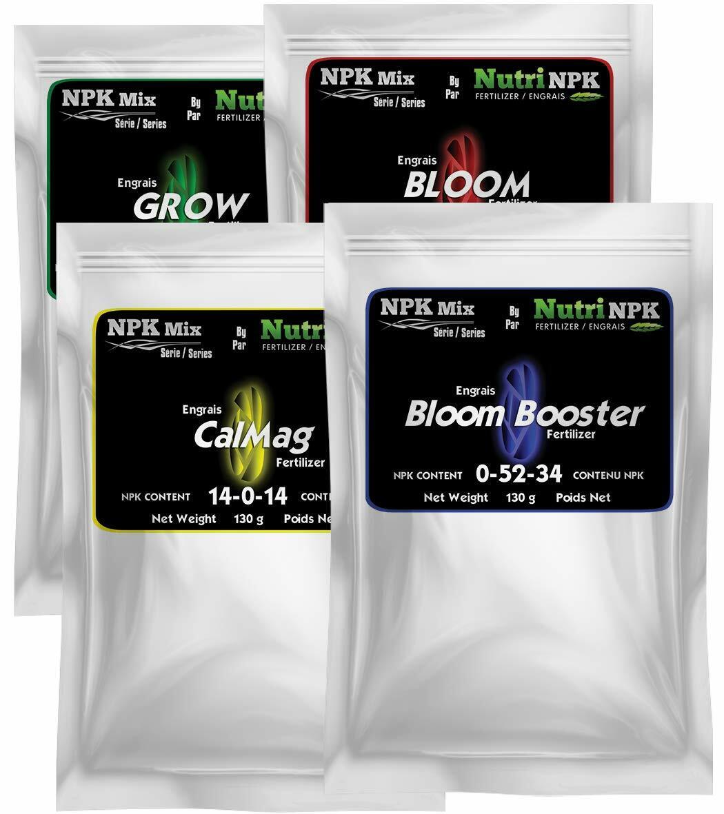 S L1200 Fertilizer nutrients kit - 4 products bundle by nutrinpk: grow cal-mag bloom...