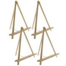 U.S. Art Supply 16" High Natural Wood Display Stand A-Frame Artist Easel Pac...