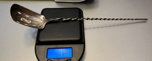 SMC Sterling Silber gedrehter Griff durchbohrt Schale langer Griff Olivenlöffel - Bild 2 von 11