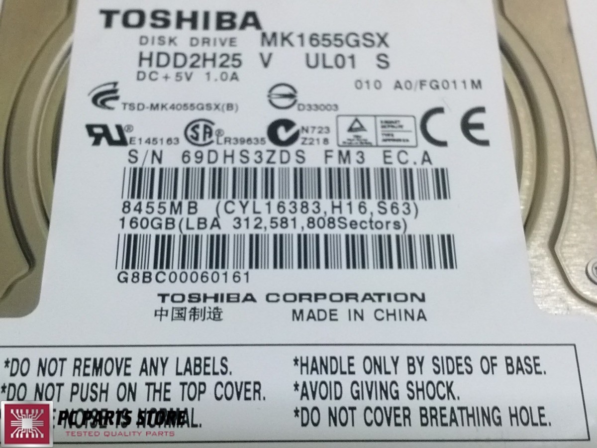 Toshiba 160GB 2.5