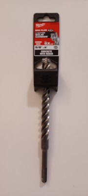 Milwaukee SDS PLUS 4-cutter Solid Carbide 5/8 in x 8 in Concrete and Rebar