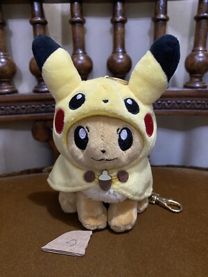 ポッチャマ　マスコット FAN OF PIKACHU＆EIEVUI 2018 Fan of Pikachu & Eevee Pokemon Center 2018 Japan 5” Poncho