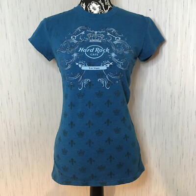 Hard Rock Couture Las Vegas Teal T Shirt Size Medium