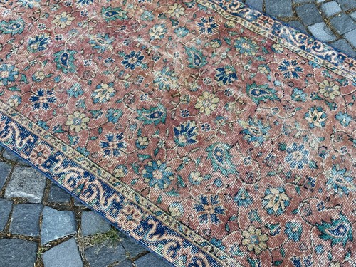 Turkish rug, Vintage rug, Handmade rug, Area rug, Wool rug, Carpet 3,4 x 6,6 ft - Picture 9 of 10
