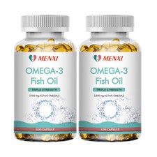 Omega 3 Fish Oil Capsules 3x Strength 3600mg EPA  DHA Highest Potency 240 Pills