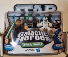 STAR WARS GALACTIC HEROES ANAKIN SKYWALKER CLONE TROOPER 2008 Action Figures NIB