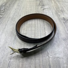 Brighton Black Anilina Aniline Glaze Cowhide on Glove Leather Belt Size 48
