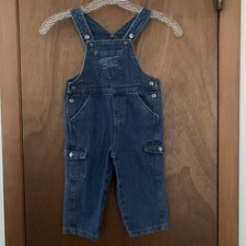 Boy s Infant 24M CALVIN KLEIN Blue Denim Bib Overalls 1-PC Cotton Pants EXC