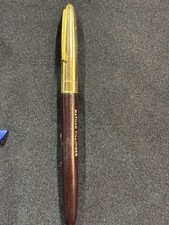 Vintage Marlowe Burgandy/Gold Color Fountain Pen
