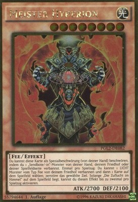 yugioh 1x Meister Hyperion PGL2-DE082 GOLD RARE DEUTSCH