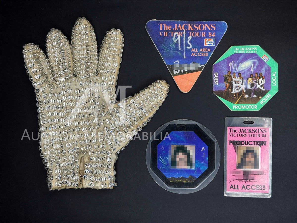 Authentic Michael Jackson Stage-Worn Used Swarovski Glove Victory