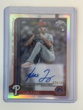 2025 Topps Chrome Max Lazar - Refractor Rookie Auto /499 #RA-ML -Phillies RC