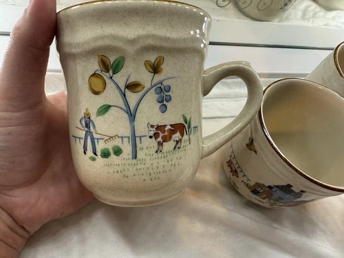 International Vintage Heartland Stonewear 6pc Mug Set China Table Works