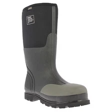 Bogs Footwear 69172-001 M 5 Men's Rubber Boot, 5 Steel Toe, 16" H, Black, 69172