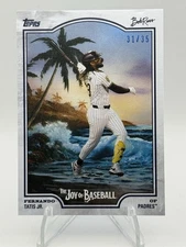 2025 Topps x Bob Ross Joy of Baseball Fernando Tatis Jr. Titanium White /35 SSP