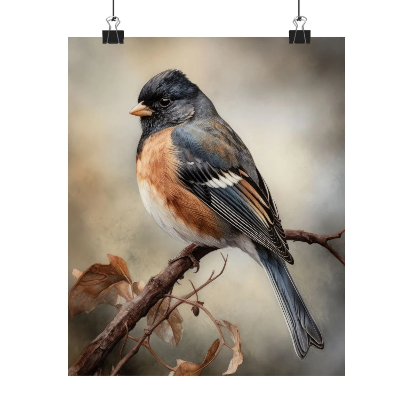 Junco Bird Art Print, Bird Painting, Bird Wall Art, Bird Watercolor