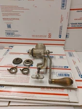 Universal Food Chopper Grinder USA NO. 0 Bread Crumber Nut Butter Attachments 