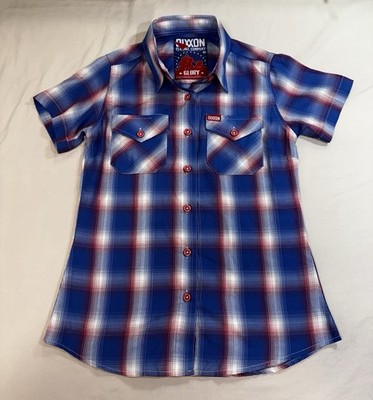 Dixxon Flannel Womens The Glory Bamboo Plaid Button Up Shirt SS Small