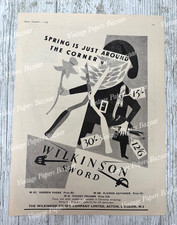 Wilkinson Sword Garden Shear Pruner Flower Gatherer 1953 vintage print advert
