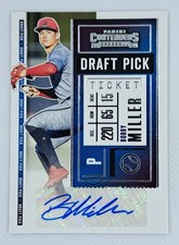 Bobby Miller 2020 Panini Contenders Draft Pick Ticket Auto LA Dodgers #DPT2-BM