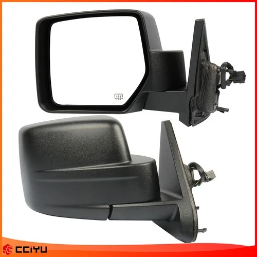 ?For 2007-0 Jeep Patriot Mirrors Black 2X View Power Manual Folding Heated