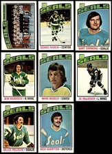 1976-77 Topps California Golden Seals Near Team Set 7 - NM 6622976