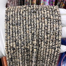 1x4mm Natural Dalmatian Jasper Heishi Disc Spacer Beads for Jewelry Making DIY