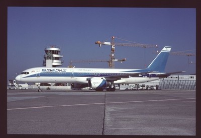 Orig 35mm airline slide El Al 757-258 4X-EBI
