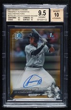 2017 Bowman Chrome Prospect Gold Refractor 9/50 Luis Basabe BGS 9.5 Auto 7c5