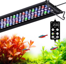 LED Aquarium Light, 24/7 Custom Timer, Power-Off Memory,7-Row LED 12-18In Full S