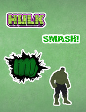 The Hulk 4pc Sticker Pack