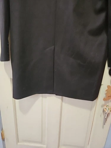 JF J.Ferrar Mens Topcoat Large Black Wool $220 Retail image 19