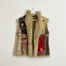 Vintage Roberto Cavalli Wildleder Kunstfellbe...