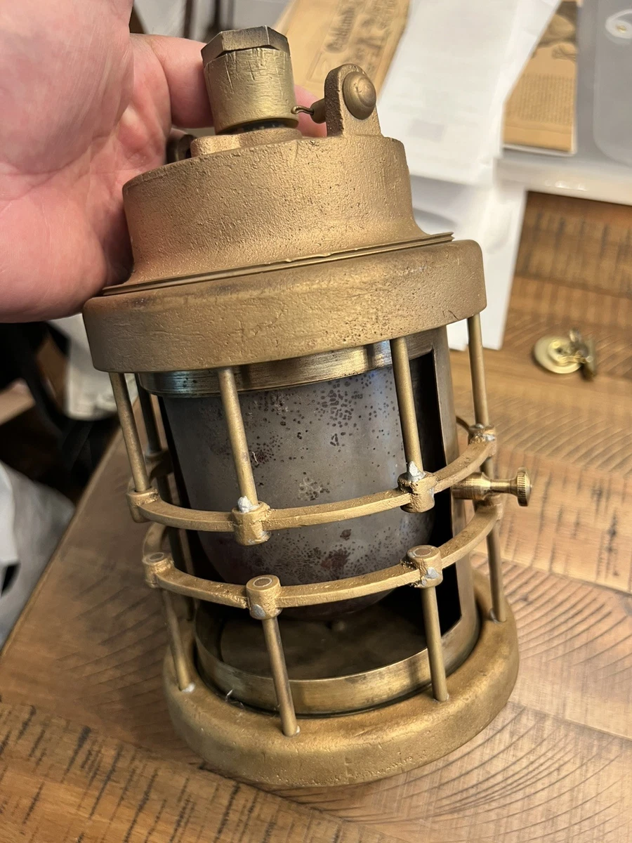 Vintage Original WWII Antique Maritime Lamps & Lighting for sale
