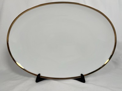 Thomas Germany Servierplatte Medaillon Medaillon dickes Goldband 33 cm x 24 cm