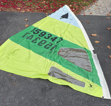 Vintage Windsurfer Sail Wind Surfing Green  Yellow Officially Licensed w/ Bag