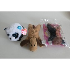 Ty Beanie Balls Bamboo + Teenie Beanie Babies Bones & Chip Lot of 3