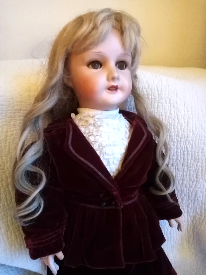 POUPEE ANCIENNE SFBJ PARIS 301 TAILLE 11 EN COMPOSITION ET BOIS - Photo 3/4