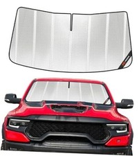Windshield Sun Shade for Ram 1500 2019-2025 with 10 Inch Wide Sensor. Full